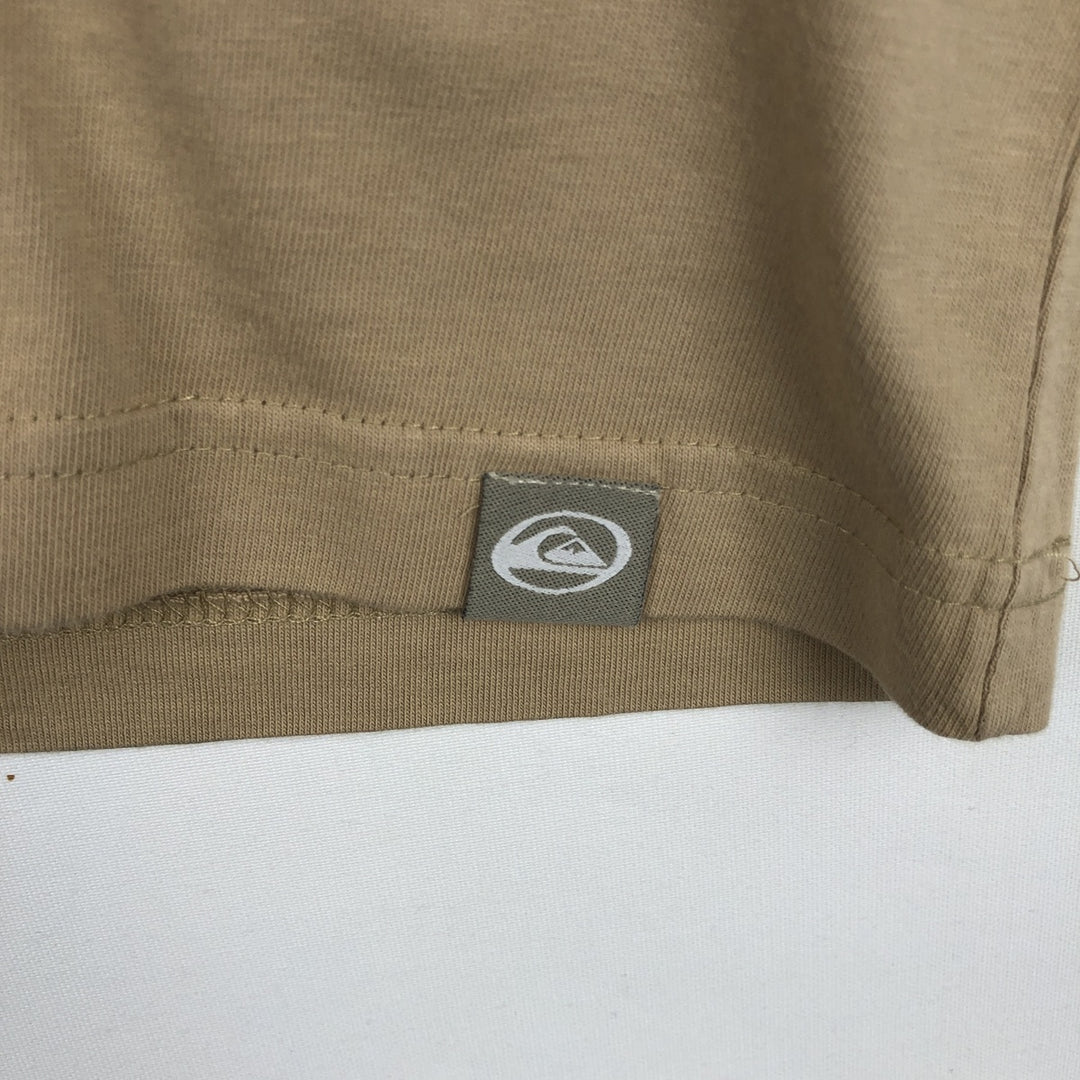 Quiksilver surf skate t-shirt, men's size L (approx.) cotton Beige type Vintage Second Hand