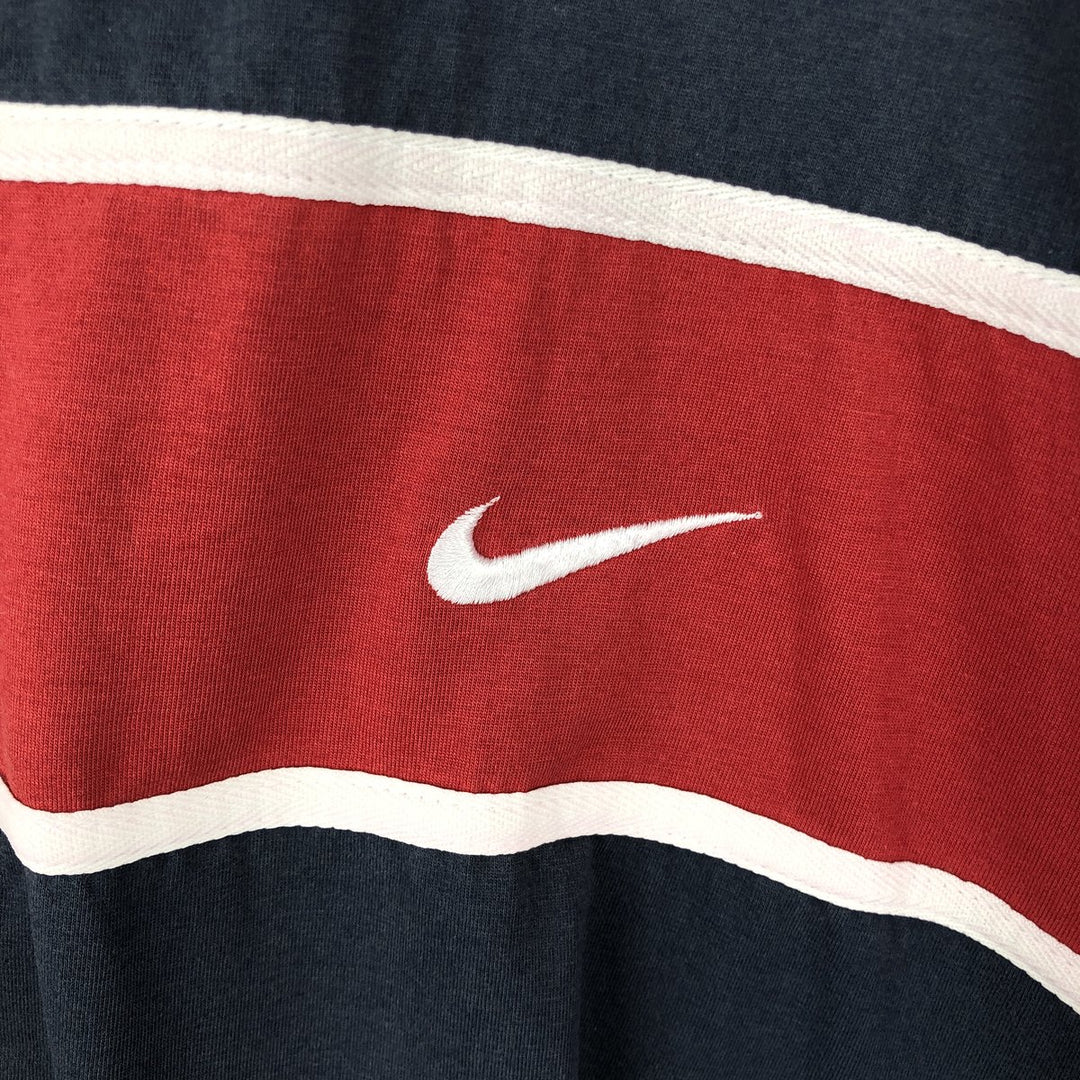 90s-era Nike logo t-shirt, men's size L equivalent, vintage. cotton navy blue type Vintage Second Hand