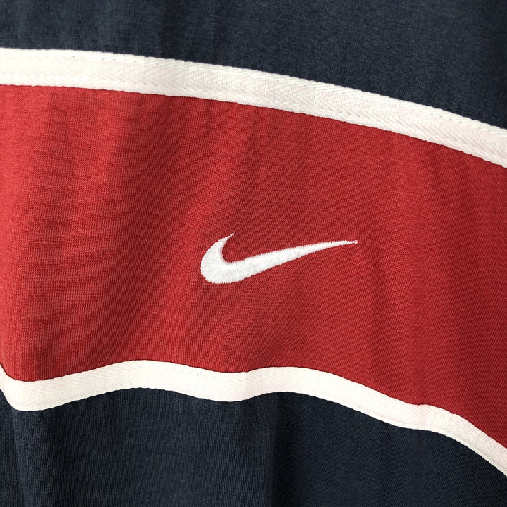90s-era Nike logo t-shirt, men's size L equivalent, vintage. cotton navy blue type Vintage Second Hand