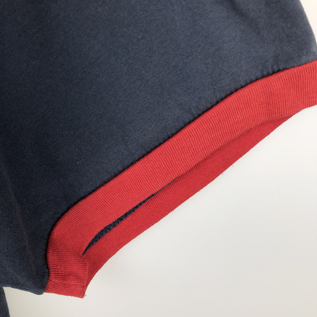 90s-era Nike logo t-shirt, men's size L equivalent, vintage. cotton navy blue type Vintage Second Hand