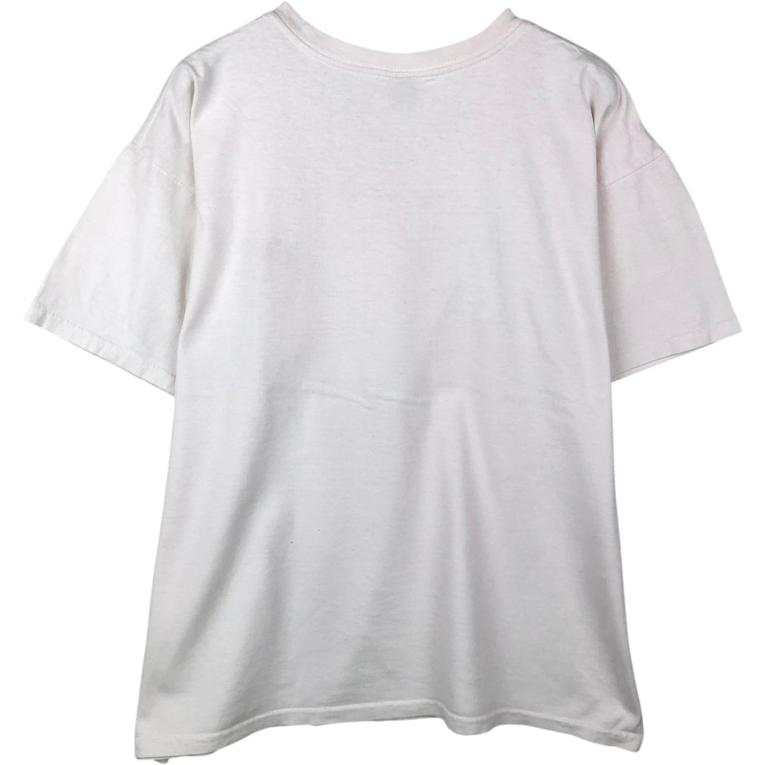 90s-era Nike V-neck T-shirt with a single logo, made in USA, men's size L equivalent, vintage. cotton white type Vintage Second Hand