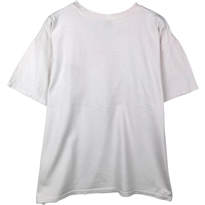 90s-era Nike V-neck T-shirt with a single logo, made in USA, men's size L equivalent, vintage. cotton white type Vintage Second Hand