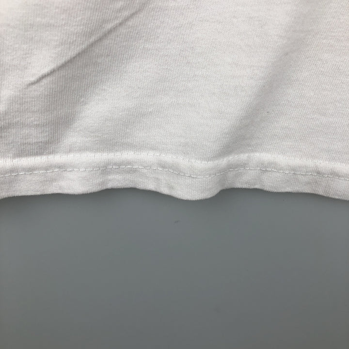 90s-era Nike V-neck T-shirt with a single logo, made in USA, men's size L equivalent, vintage. cotton white type Vintage Second Hand