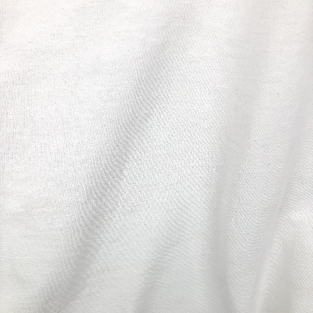 90s-era Nike V-neck T-shirt with a single logo, made in USA, men's size L equivalent, vintage. cotton white type Vintage Second Hand
