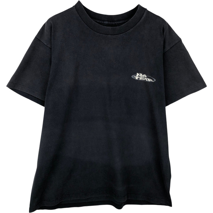 90'S NO FEAR surf skate T-shirt made in USA, men's size L, vintage cotton Charcoal Vintage Second Hand