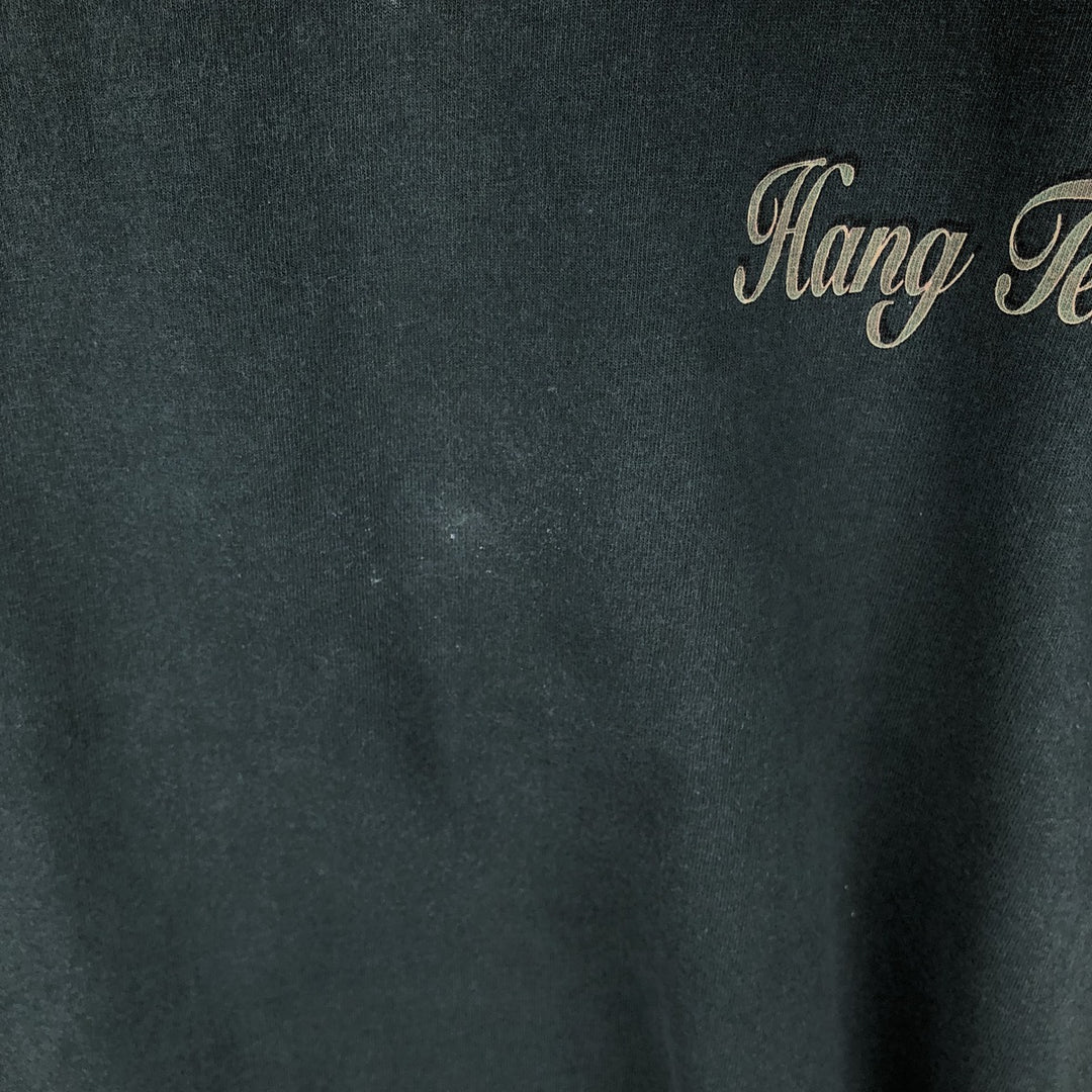 80s-90'S HANG TEN Back Logo Surf Skate T-Shirt, Made in USA, Men's Size M (Equivalent), Vintage cotton Green type dark green Vintage Second Hand