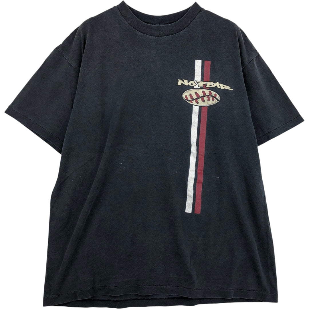 90'S NO FEAR surf skate T-shirt made in USA, men's XL size, vintage cotton black type Vintage Second Hand