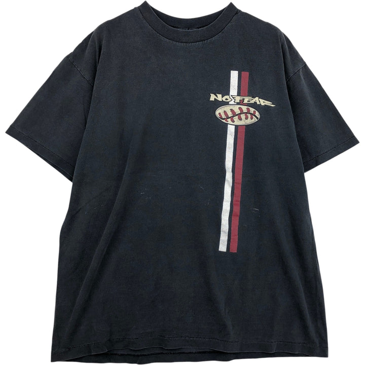 90'S NO FEAR surf skate T-shirt made in USA, men's XL size, vintage cotton black type Vintage Second Hand