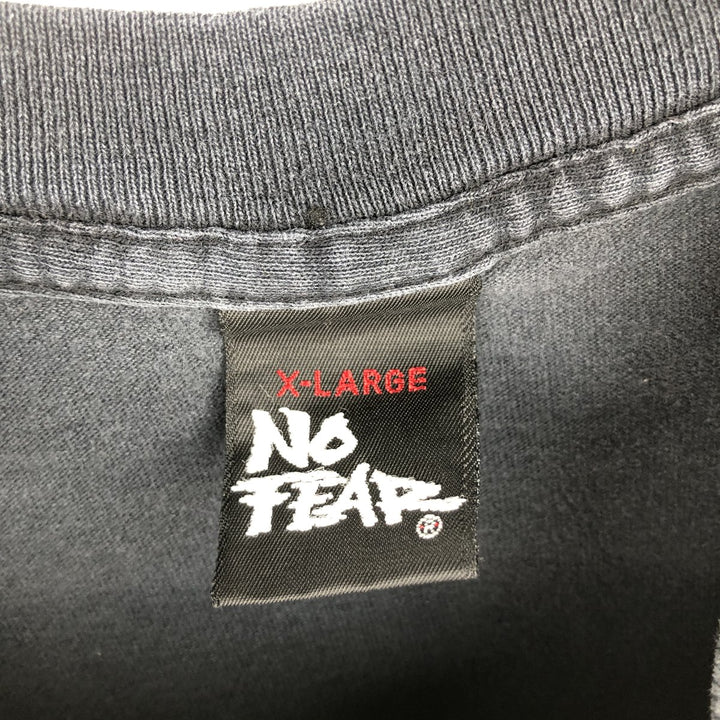 90'S NO FEAR surf skate T-shirt made in USA, men's XL size, vintage cotton black type Vintage Second Hand