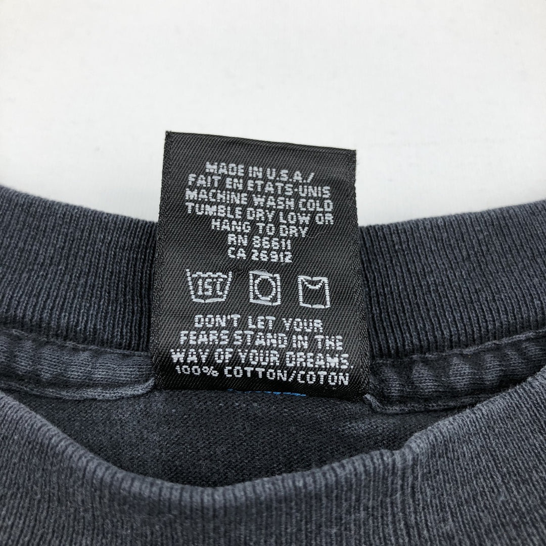 90'S NO FEAR surf skate T-shirt made in USA, men's XL size, vintage cotton black type Vintage Second Hand