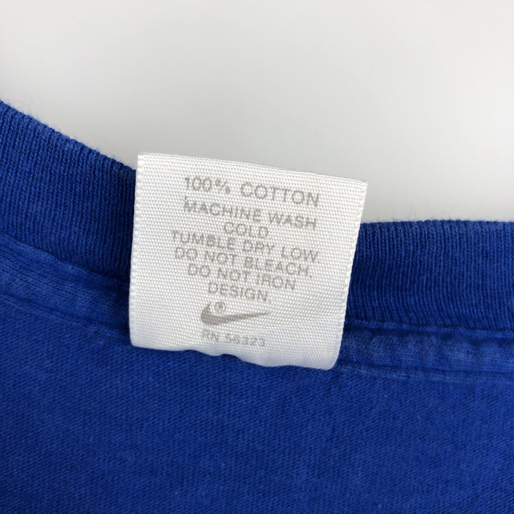90'S Nike Silver Tag Logo Print T-Shirt Made in USA Men's L Size Vintage cotton blue type Vintage Second Hand