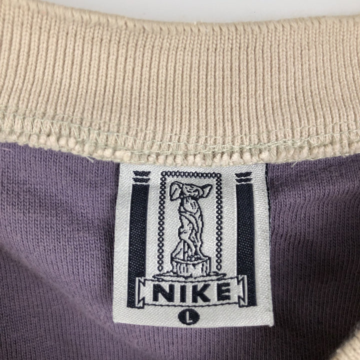 Nike V-neck logo t-shirt, men's size L (approx.), vintage. unclear Beige type Vintage Second Hand
