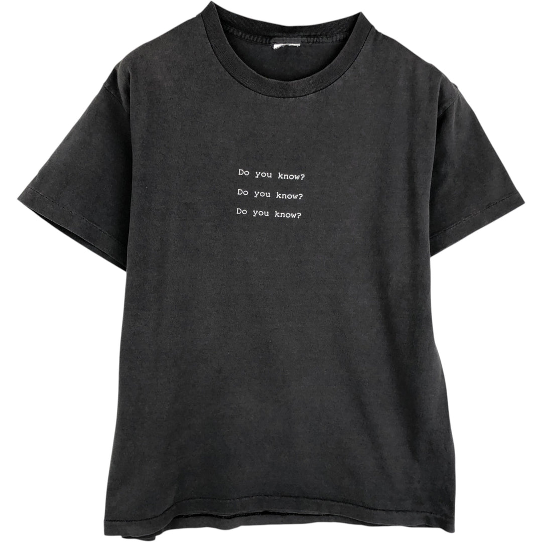 ~90'S sports print t-shirt, men's size S equivalent, vintage. unclear black type Vintage Second Hand