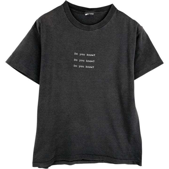 ~90'S sports print t-shirt, men's size S equivalent, vintage. unclear black type Vintage Second Hand