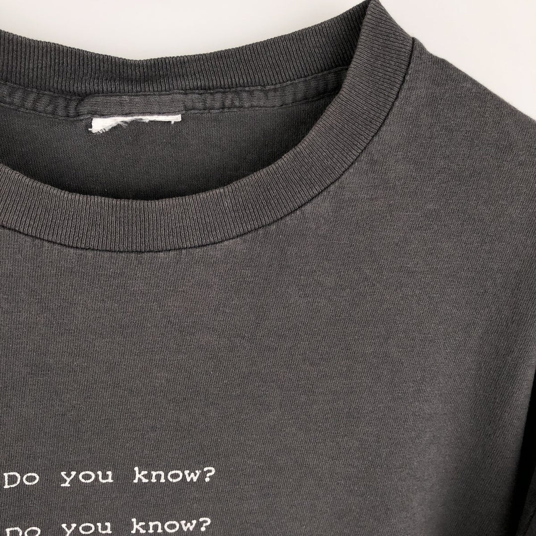 ~90'S sports print t-shirt, men's size S equivalent, vintage. unclear black type Vintage Second Hand