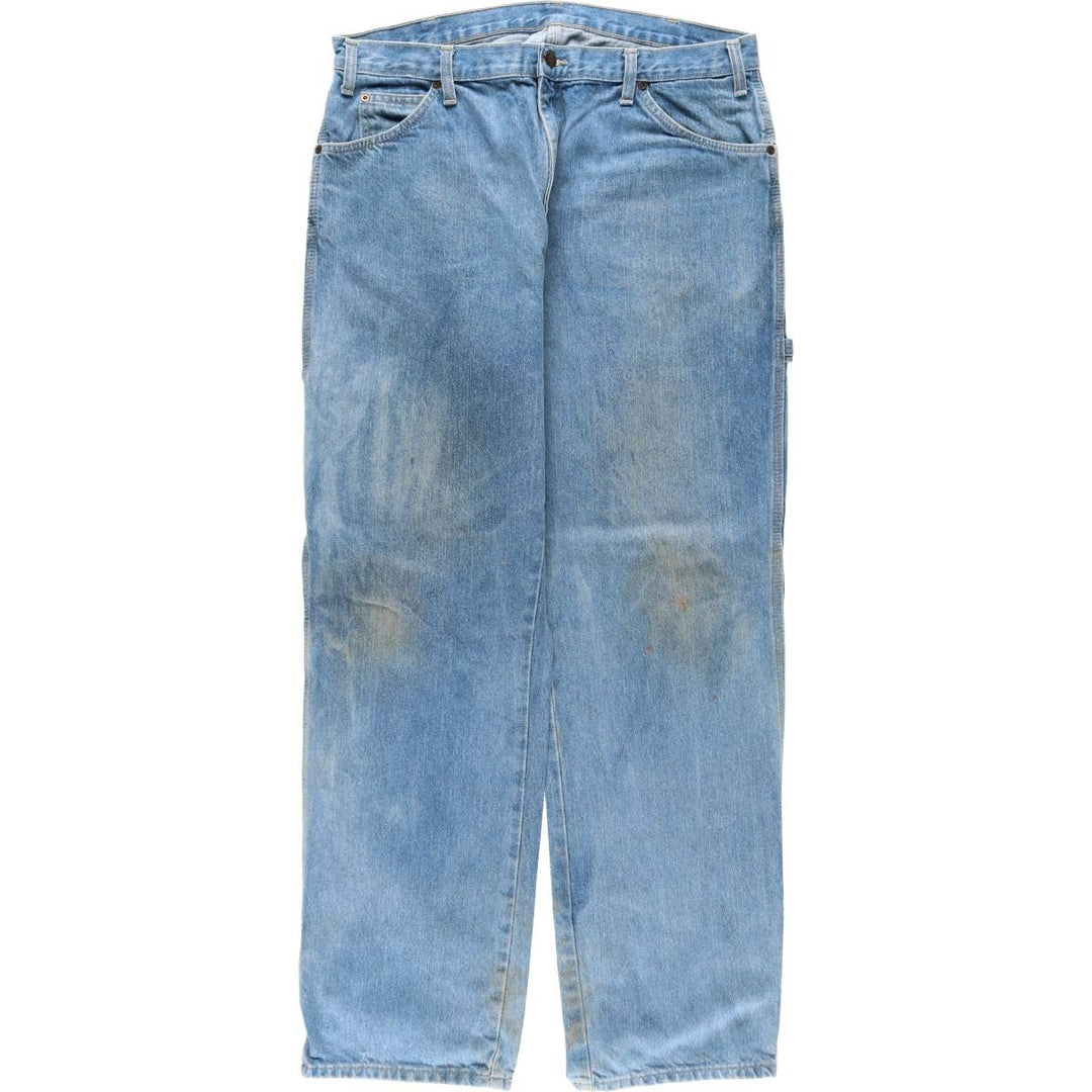 Dickies denim painter pants for men, equivalent to W37 cotton blue type Vintage Second Hand