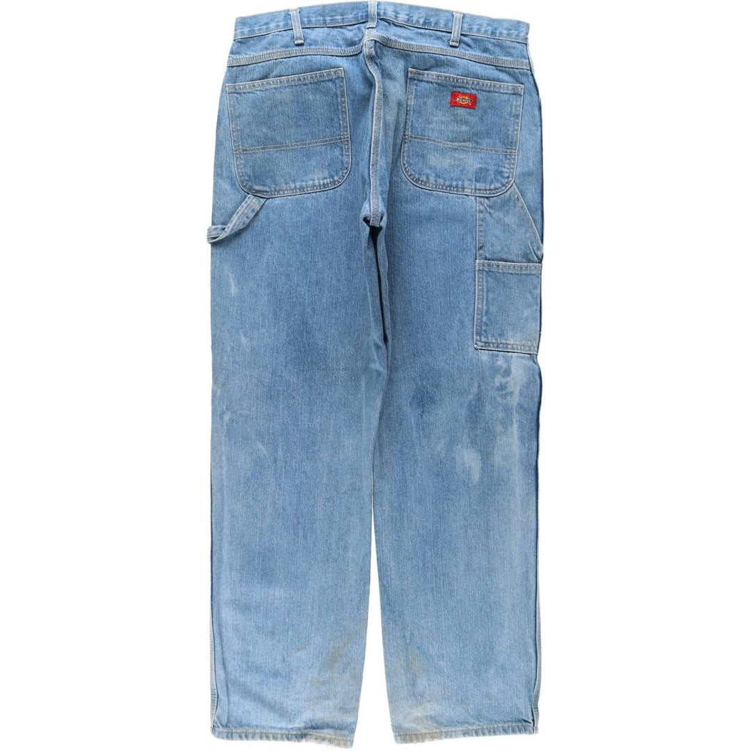 Dickies denim painter pants for men, equivalent to W37 cotton blue type Vintage Second Hand