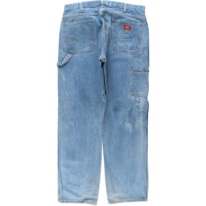 Dickies denim painter pants for men, equivalent to W37 cotton blue type Vintage Second Hand