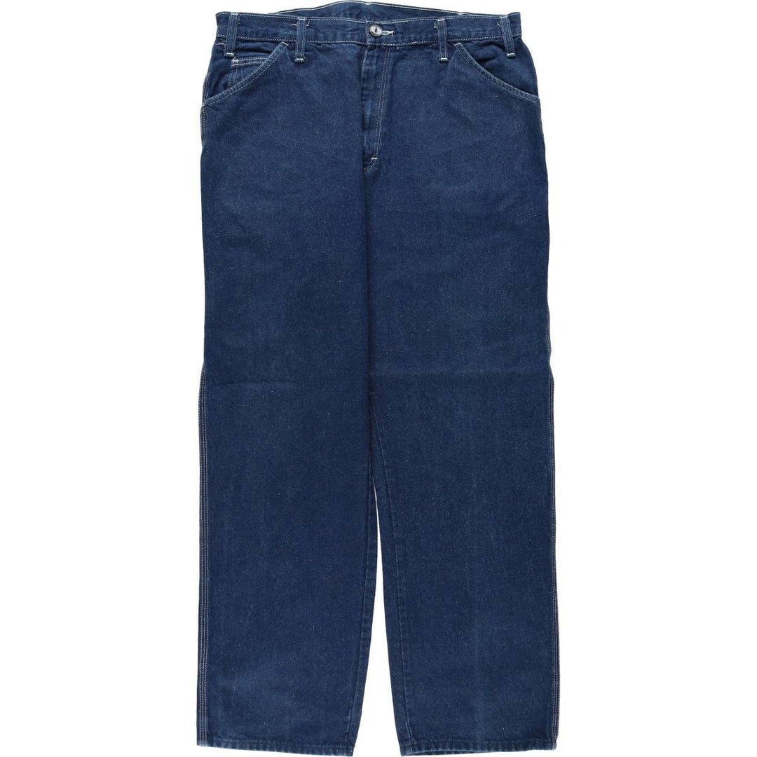 90s-era Dickies denim painter pants, men's size W35 (approx.), vintage. cotton navy blue type Vintage Second Hand