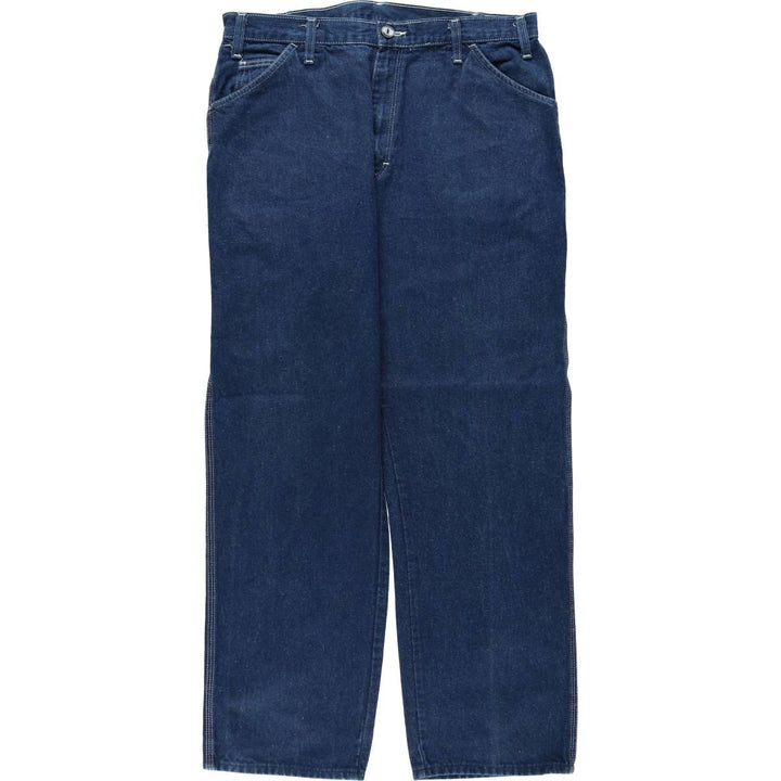 90s-era Dickies denim painter pants, men's size W35 (approx.), vintage. cotton navy blue type Vintage Second Hand