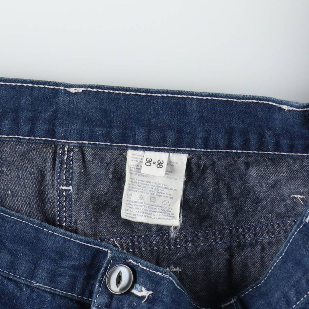 90s-era Dickies denim painter pants, men's size W35 (approx.), vintage. cotton navy blue type Vintage Second Hand