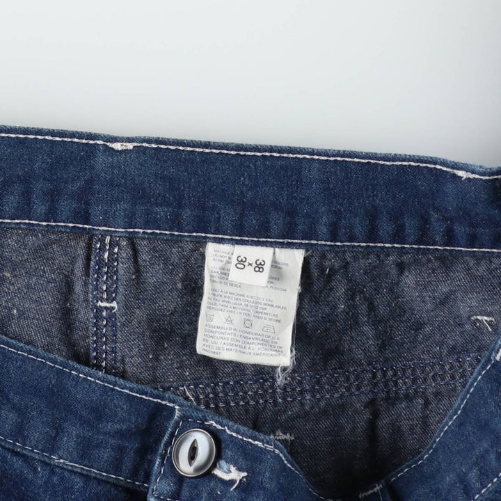 90s-era Dickies denim painter pants, men's size W35 (approx.), vintage. cotton navy blue type Vintage Second Hand