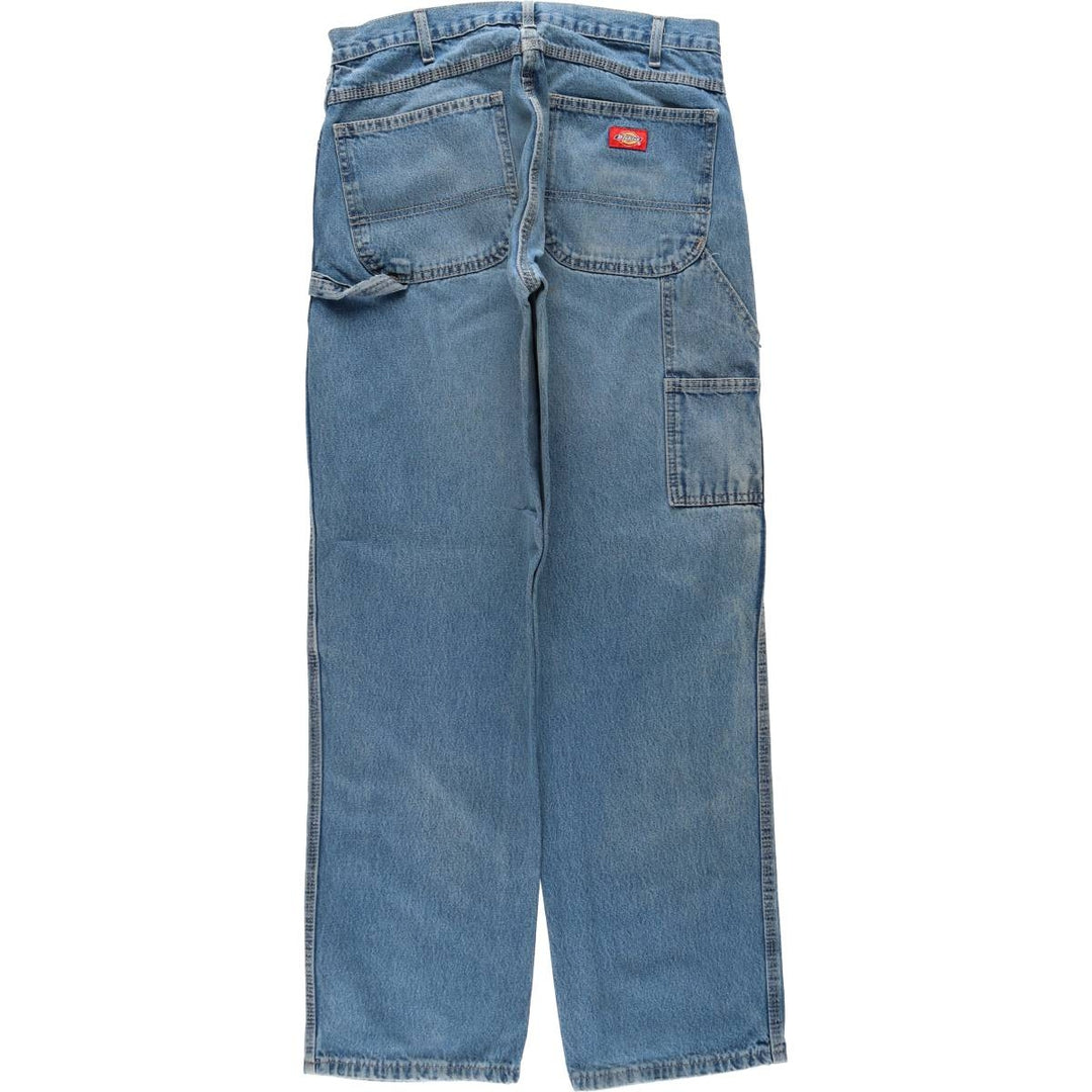 Dickies denim painter pants for men, equivalent to W33 unclear blue type Vintage Second Hand