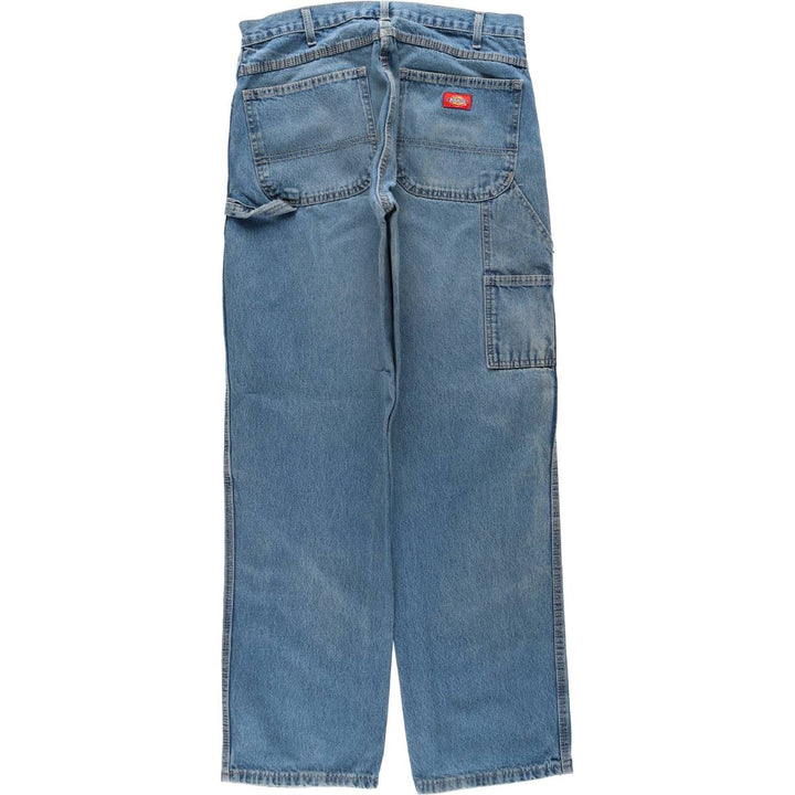 Dickies denim painter pants for men, equivalent to W33 unclear blue type Vintage Second Hand