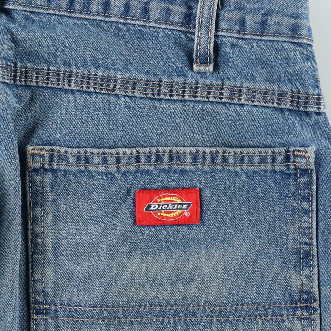 Dickies denim painter pants for men, equivalent to W33 unclear blue type Vintage Second Hand