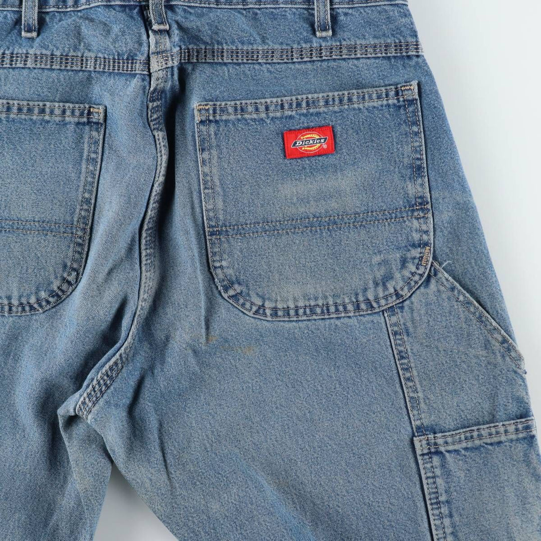Dickies denim painter pants for men, equivalent to W33 unclear blue type Vintage Second Hand