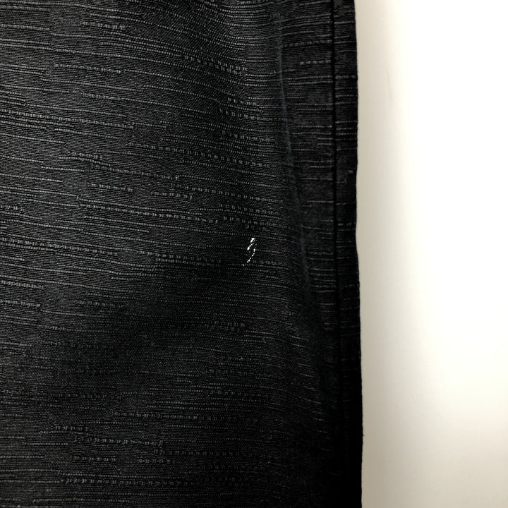Paradise Collection Short-Sleeve Open-Collar Silk Shirt, Boxy Fit, Men's Size XL silk black type Vintage Second Hand