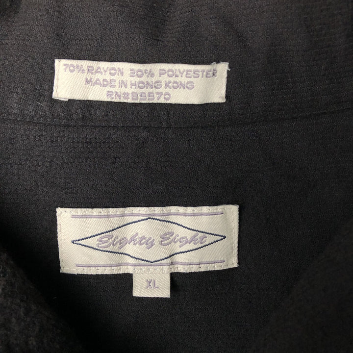 EIGHTY EIGHT Short-Sleeve Open Collar Rayon Shirt, Boxy Shirt, Men's XL Equivalent Rayon black type Vintage Second Hand