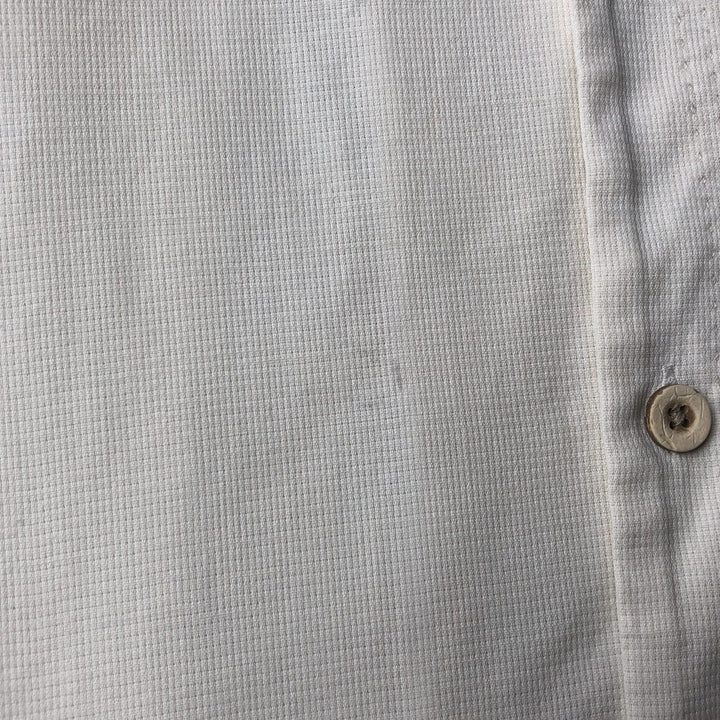 JOS. A. BANK Short-Sleeve Open-Collar Silk Shirt, Boxy Fit, Men's Size M (approx.) silk black type Vintage Second Hand