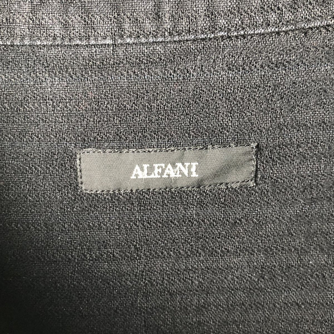 ALFANI Short-Sleeve Open-Collar Shirt, Boxy Shirt, Men's Size XL (approx.) unclear black type Vintage Second Hand
