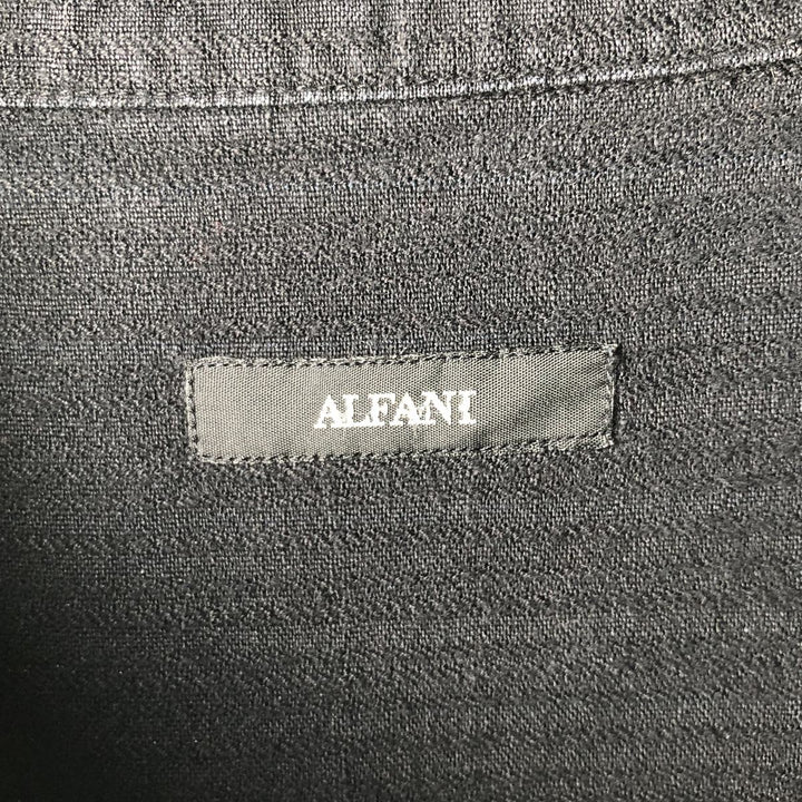 ALFANI Short-Sleeve Open-Collar Shirt, Boxy Shirt, Men's Size XL (approx.) unclear black type Vintage Second Hand