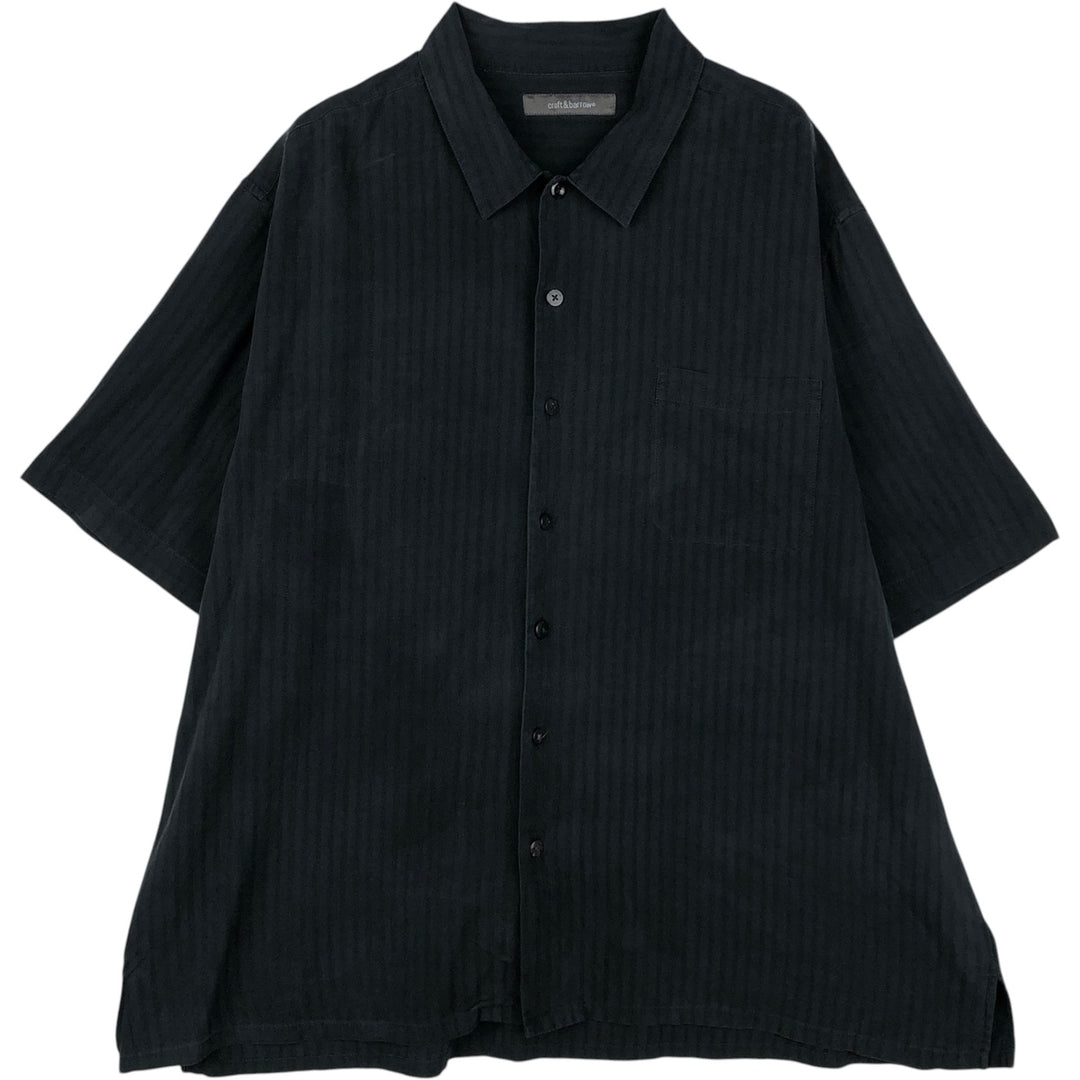 CROFT AND BARROW Short-Sleeve Box Shirt, Men's XXL (approx.) unclear black type Vintage Second Hand