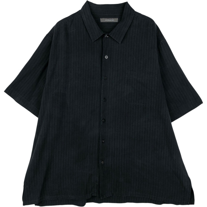 CROFT AND BARROW Short-Sleeve Box Shirt, Men's XXL (approx.) unclear black type Vintage Second Hand