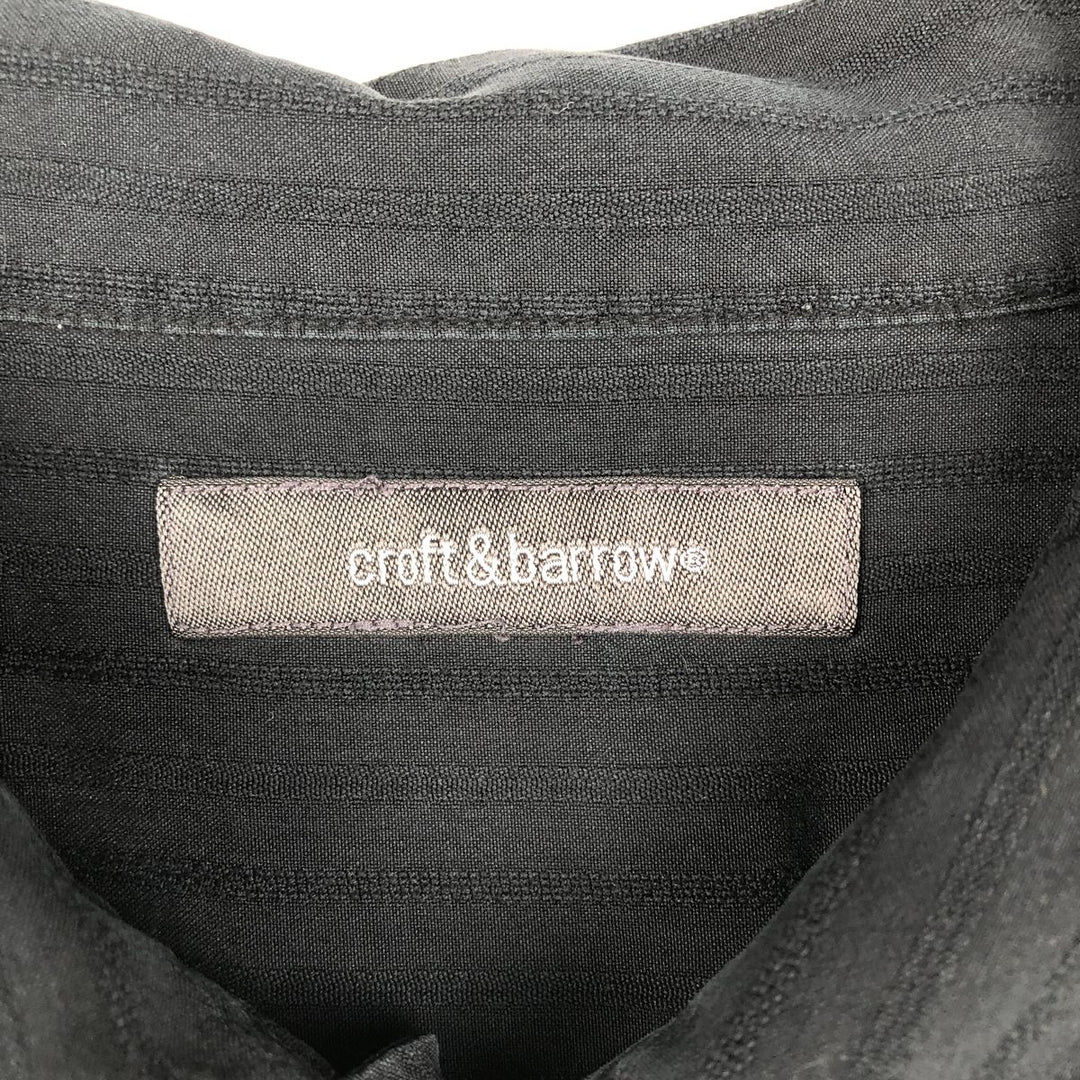 CROFT AND BARROW Short-Sleeve Box Shirt, Men's XXL (approx.) unclear black type Vintage Second Hand
