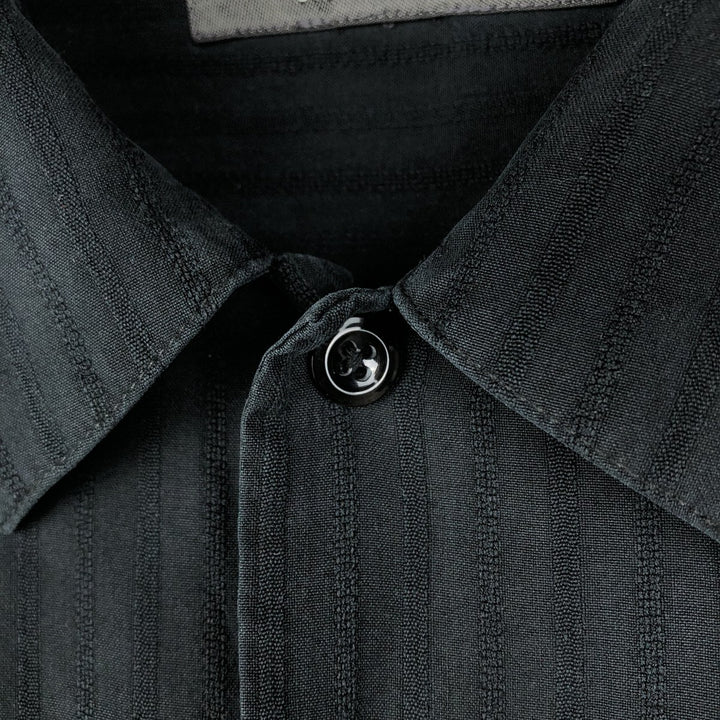 CROFT AND BARROW Short-Sleeve Box Shirt, Men's XXL (approx.) unclear black type Vintage Second Hand