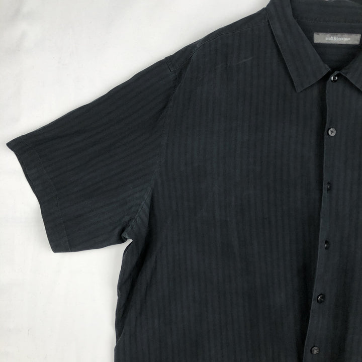 CROFT AND BARROW Short-Sleeve Box Shirt, Men's XXL (approx.) unclear black type Vintage Second Hand