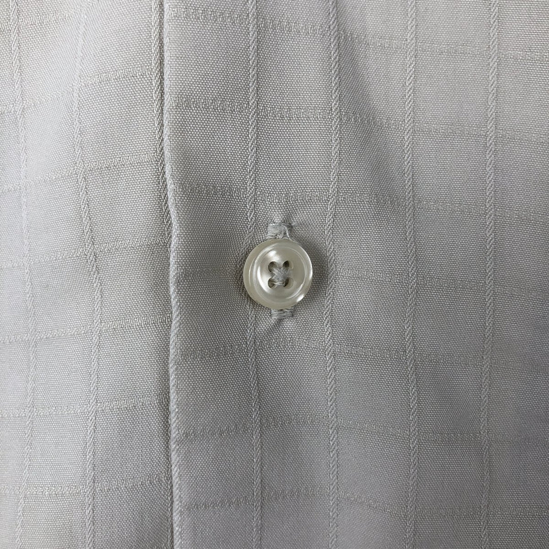 Haggar Check Pattern Short-Sleeve Open Collar Shirt, Boxy Shirt, Men's Size L (approx.) Rayon Beige type Vintage Second Hand