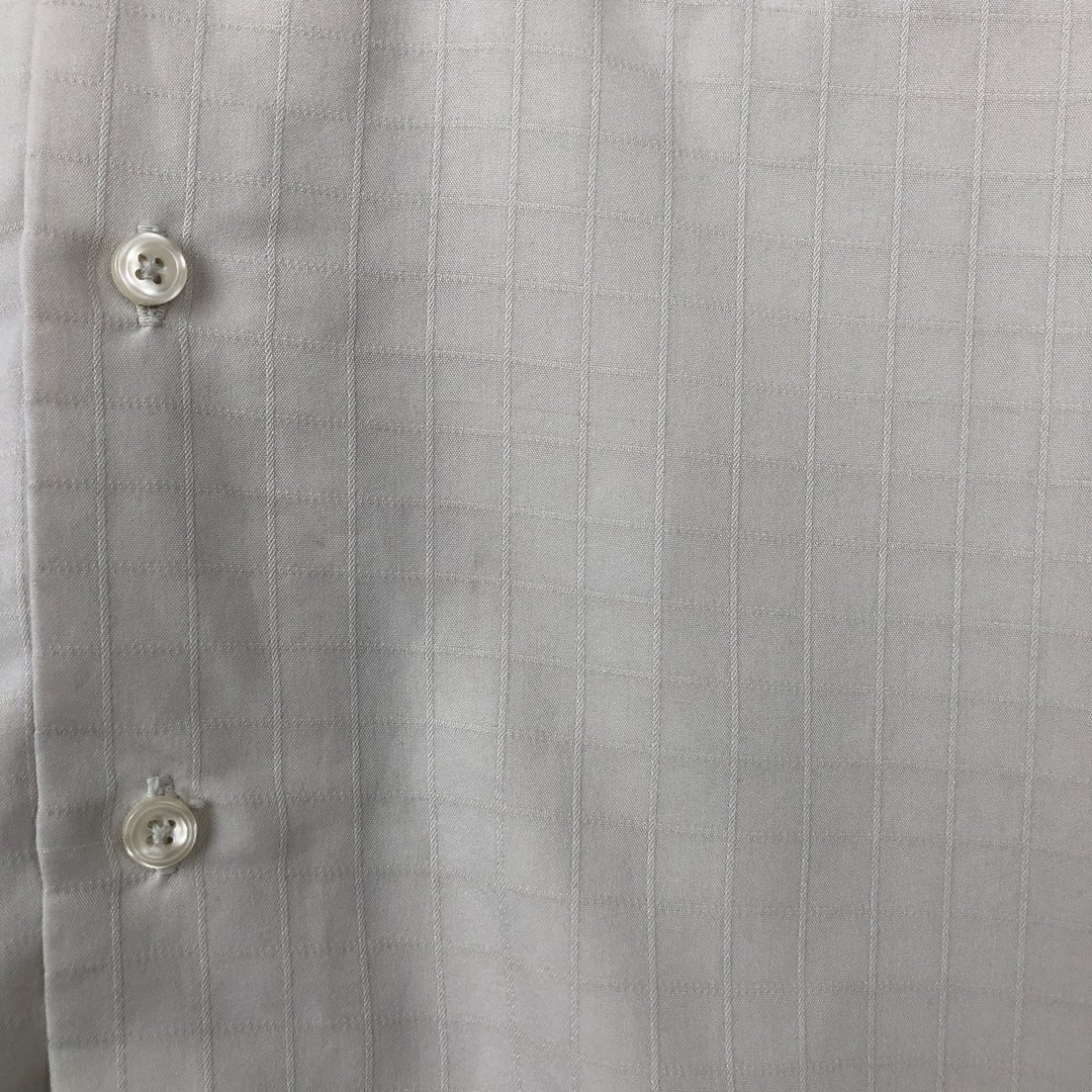 Haggar Check Pattern Short-Sleeve Open Collar Shirt, Boxy Shirt, Men's Size L (approx.) Rayon Beige type Vintage Second Hand