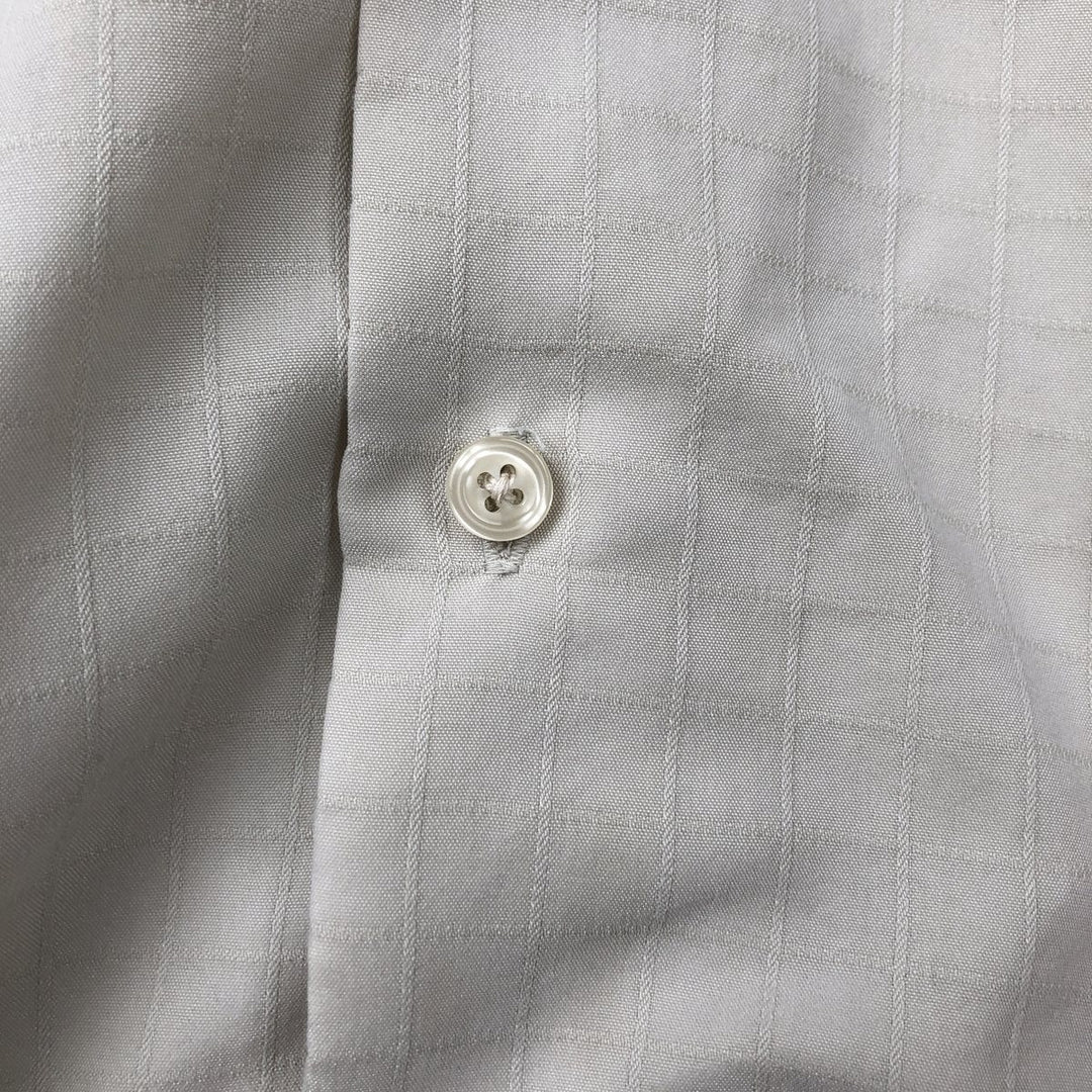 Haggar Check Pattern Short-Sleeve Open Collar Shirt, Boxy Shirt, Men's Size L (approx.) Rayon Beige type Vintage Second Hand