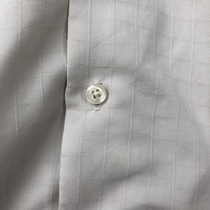 Haggar Check Pattern Short-Sleeve Open Collar Shirt, Boxy Shirt, Men's Size L (approx.) Rayon Beige type Vintage Second Hand