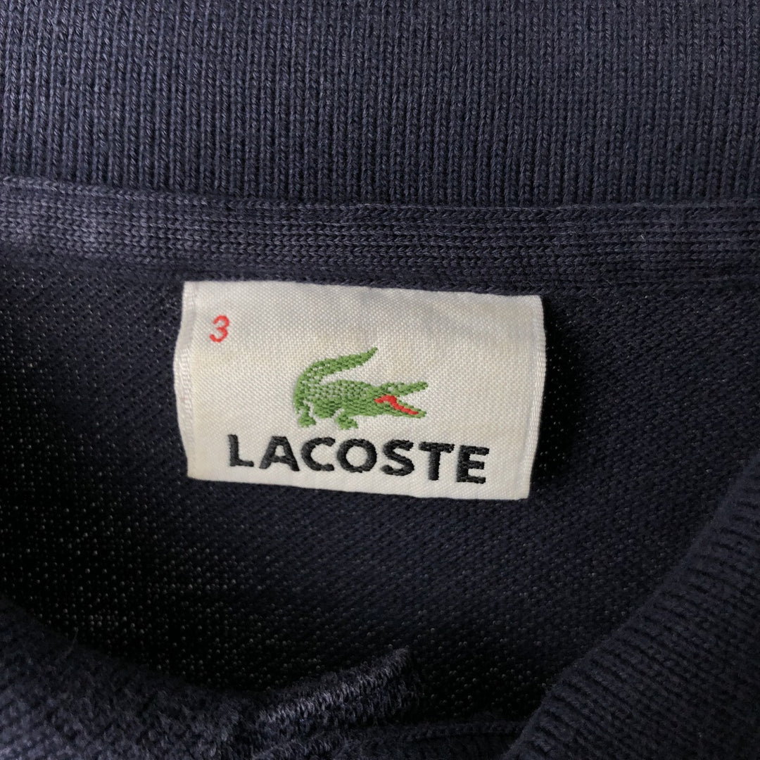 Lacoste LACOSTE short sleeve polo shirt size 3, men's size S unclear navy blue type Vintage Second Hand
