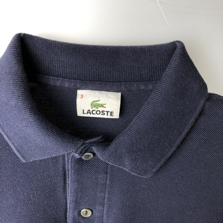 Lacoste LACOSTE short sleeve polo shirt size 3, men's size S unclear navy blue type Vintage Second Hand