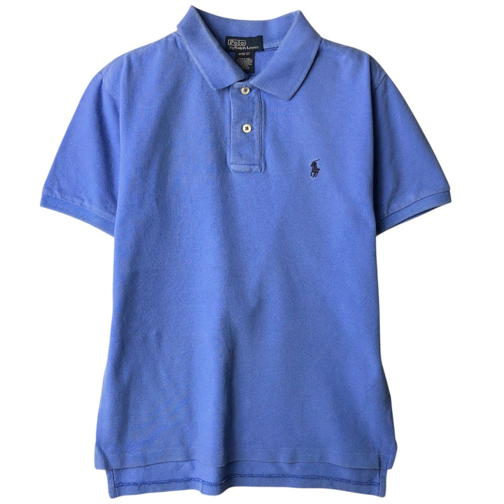 Ralph Lauren POLO by Ralph Lauren Short-Sleeve Polo Shirt, Women's Size S (approx.) cotton blue type Vintage Second Hand