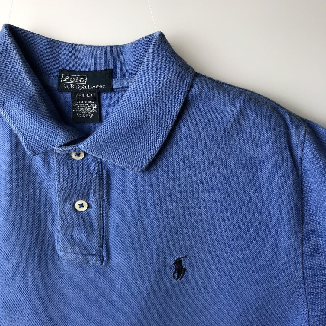 Ralph Lauren POLO by Ralph Lauren Short-Sleeve Polo Shirt, Women's Size S (approx.) cotton blue type Vintage Second Hand