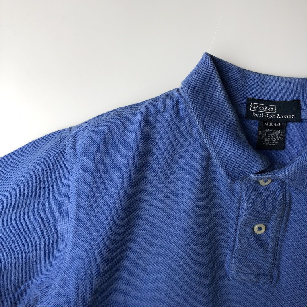 Ralph Lauren POLO by Ralph Lauren Short-Sleeve Polo Shirt, Women's Size S (approx.) cotton blue type Vintage Second Hand