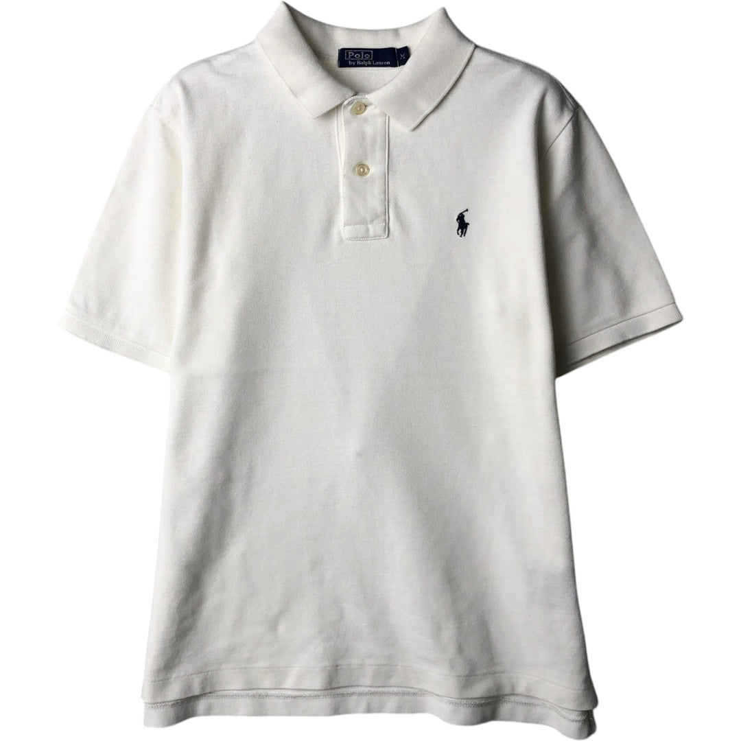 Ralph Lauren POLO by Ralph Lauren short sleeve polo shirt, women's size M cotton white type Vintage Second Hand